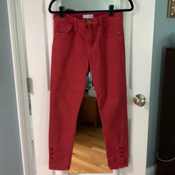 Loft Red Jeans - Picture 1 of 3